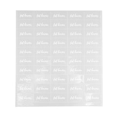 Label Tek Plastic Fat Burner Label - Clear with White Font, Water-Resistant - 2