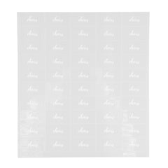 Label Tek Plastic Cheers Label - Clear with White Font, Water-Resistant - 2