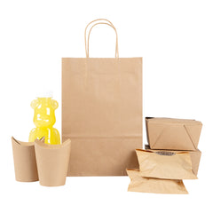 Saving Nature Kraft Paper Retail Bag - with Handles - 7 3/4