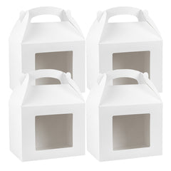 Bio Tek White Paper Gable Box / Lunch Box - Greaseproof, with Window - 10