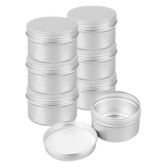 RW Base 4 oz Round Silver Tin Container - with Screw Lid - 100 count box