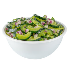7 oz Round White Plastic Salad Bowl - 5
