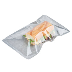 Bag Tek Black Plastic Large Sandwich and Snack Bag - Heat Sealable - 11 1/2