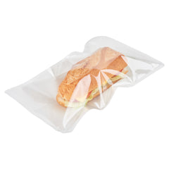 Bag Tek White Plastic Large Sandwich and Snack Bag - Heat Sealable - 11 1/2
