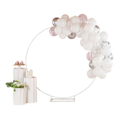 Balloonify White and Silver Balloon Arch / Garland Kit - 72 Pieces - 1 count box