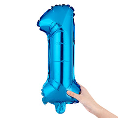 Balloonify Blue Mylar Number 1 Balloon - 16