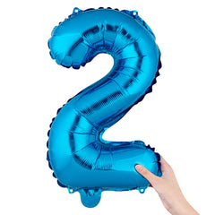 Balloonify Blue Mylar Number 2 Balloon - 16