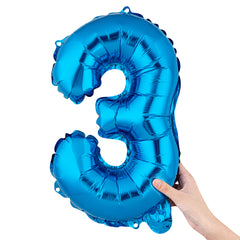 Balloonify Blue Mylar Number 3 Balloon - 16