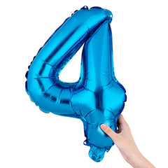 Balloonify Blue Mylar Number 4 Balloon - 16
