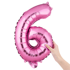 Balloonify Pink Mylar Number 6 Balloon - 16
