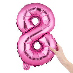 Balloonify Pink Mylar Number 8 Balloon - 16