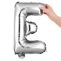 Balloonify Silver Mylar Letter E Balloon - 16