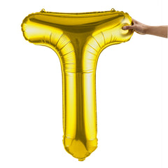 Balloonify Gold Mylar Letter T Balloon - 40