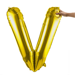 Balloonify Gold Mylar Letter V Balloon - 40