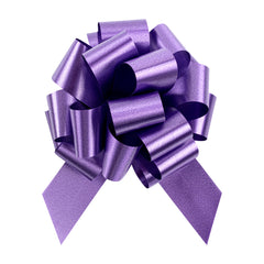 Gift Tek Purple Plastic Flora Satin Pull Bow - 5 1/2