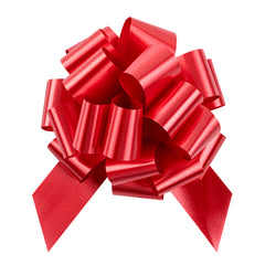 Gift Tek Red Plastic Flora Satin Pull Bow - 5 1/2