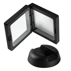 Display Tek Round Black Plastic 3D Floating Display Case Stand - 2 1/4