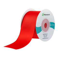 Gift Tek Red Polyester Satin Ribbon - Single Face - 1 1/2