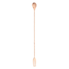Bar Lux Copper-Plated Stainless Steel Trident Barspoon - 16