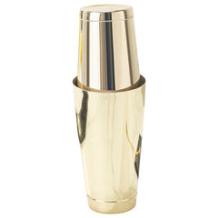Bar Lux 16 oz Gold-Plated Stainless Steel Boston Shaker - Weighted - 3 1/4