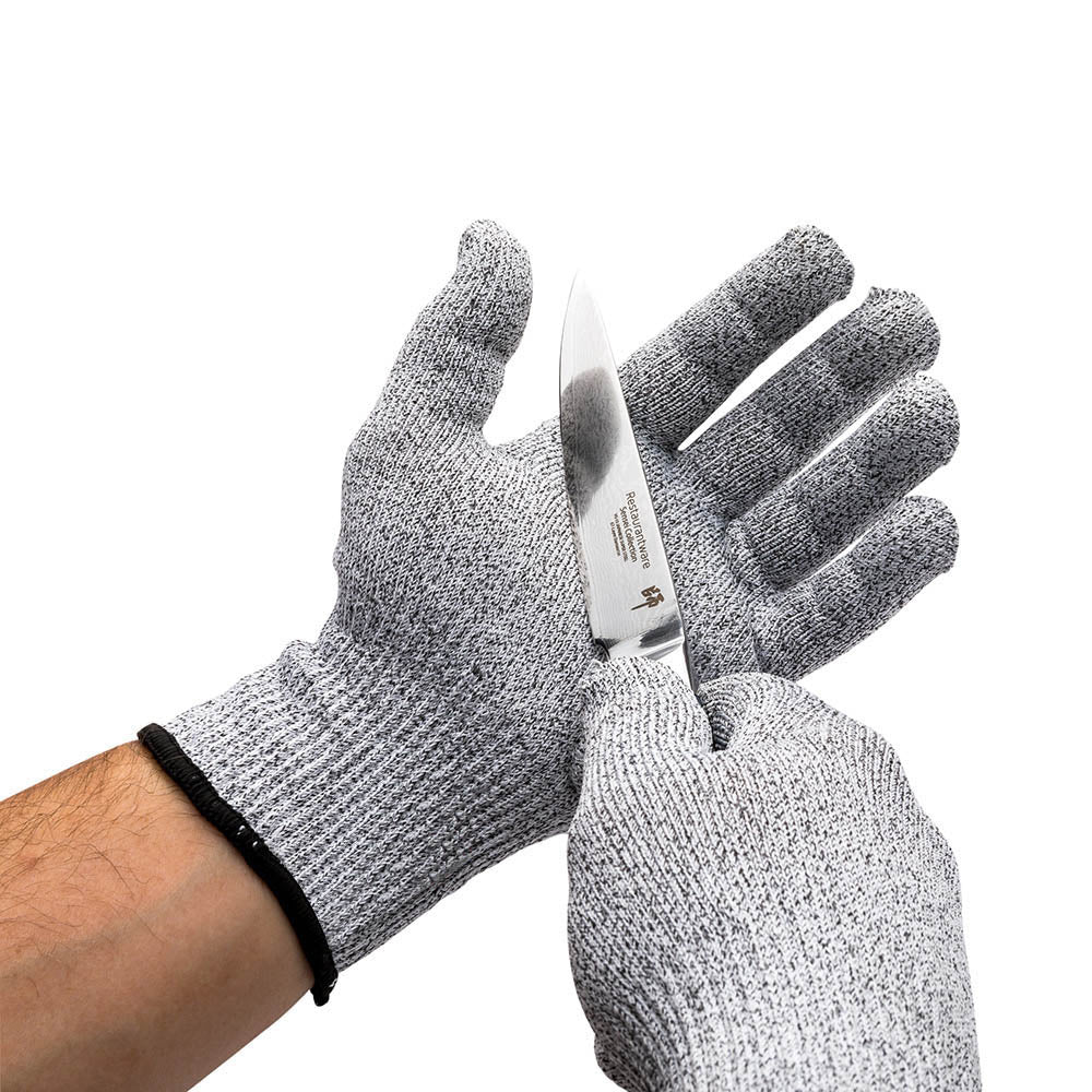 Life Protector Gray Large Cut-Resistant Glove - Level 5, Food Safe - 9 inch x 5 inch - 1 Count Box, Men's