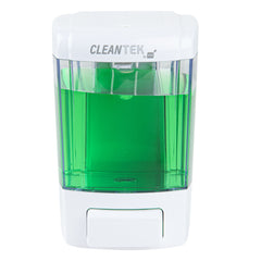Clean Tek Professional 24 oz White Manual Soap Dispenser - for Gel or Liquid Soap - 1 count box