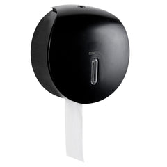 Clean Tek Professional Black Plastic Toilet Paper Dispenser - 11 1/2
