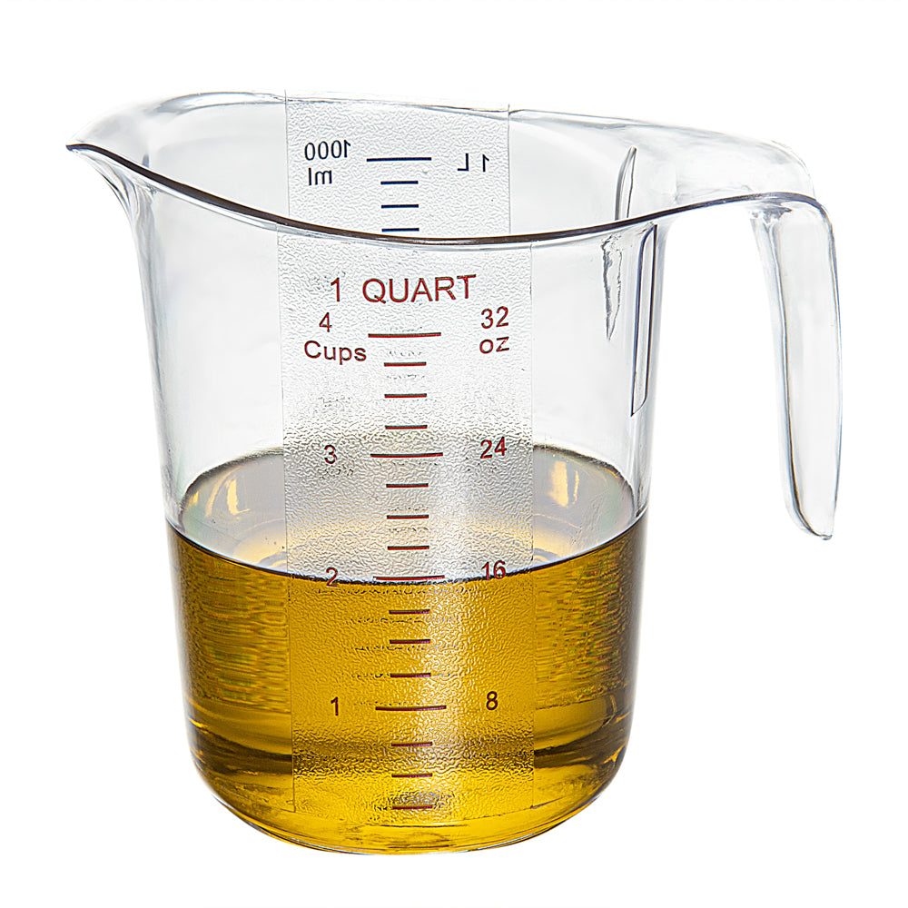 Chef 101 1 Qt Clear Plastic Measuring Cup 6 1 2 X 4 3 4 X 6 10 chef-101-1-qt-clear-plastic-measuring-cup-6-1-2-x-4-3-4-x-6-10