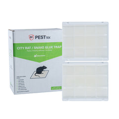 Pest Tek Plastic City Rat / Snake Glue Trap - Set of 12 - 11 3/4