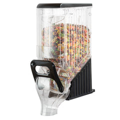 Met Lux 3.5 Gal Black Plastic Cereal Dispenser - with Stand - 22 1/2