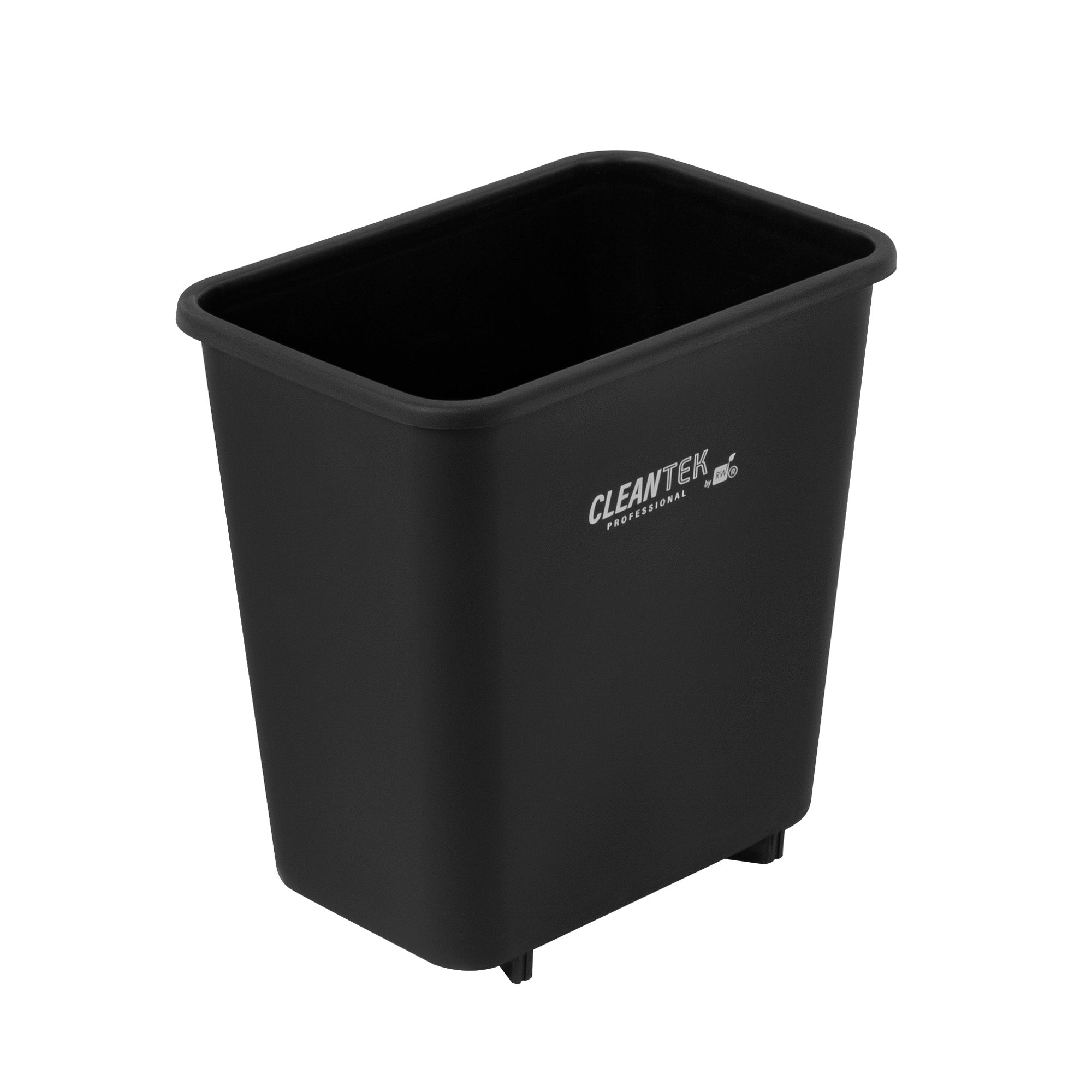 Large Garbage Bin Rubbermaid Trash Can: 14 Qt, Rectangle, Black