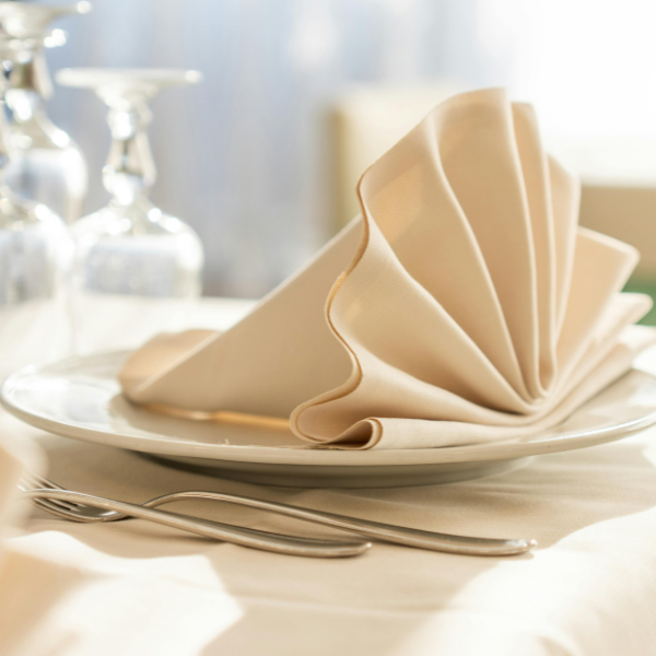 folded table napkin