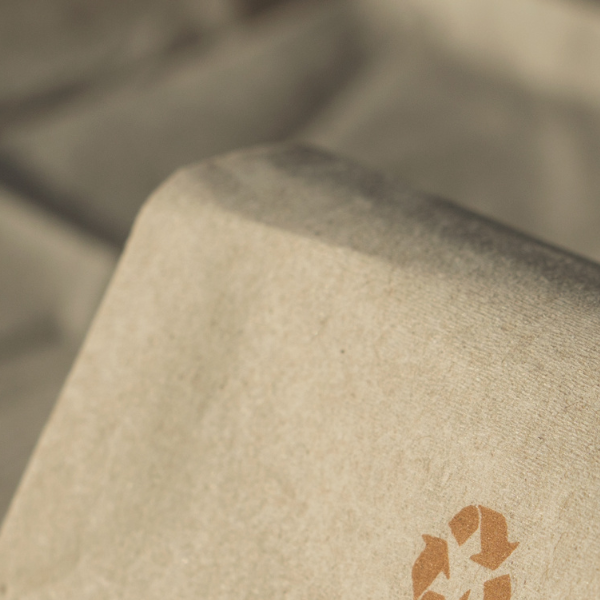 recycle logo on a paper napkin