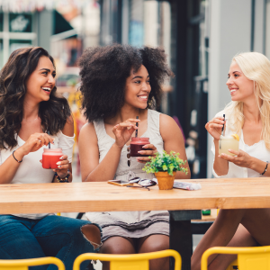 Women with healthy drinks