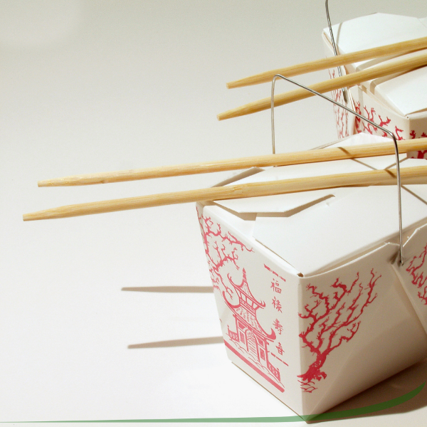 Asian food with chopsticks