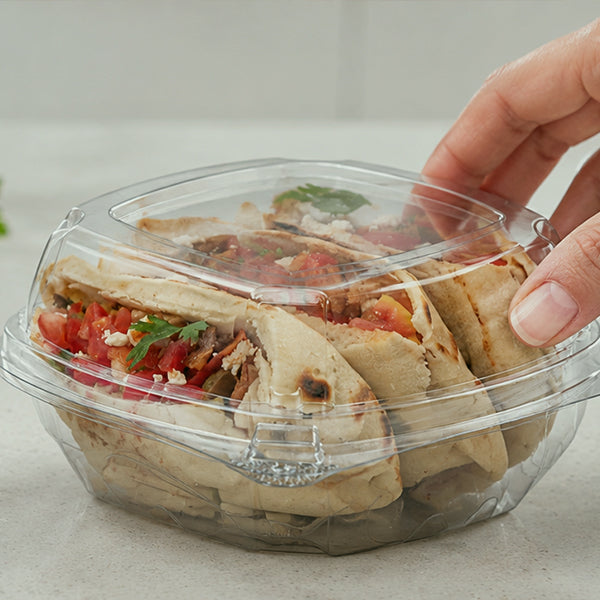 Clear Hinged Take-Out Containers