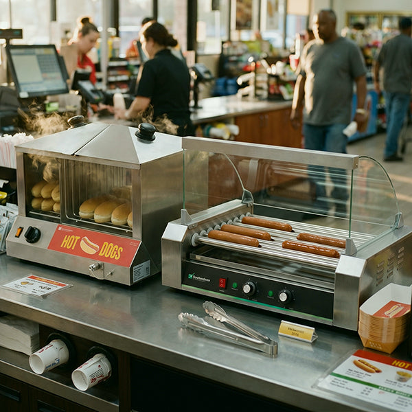 Hot Dog Roller Grill Bun Boxes and Bun Warmers