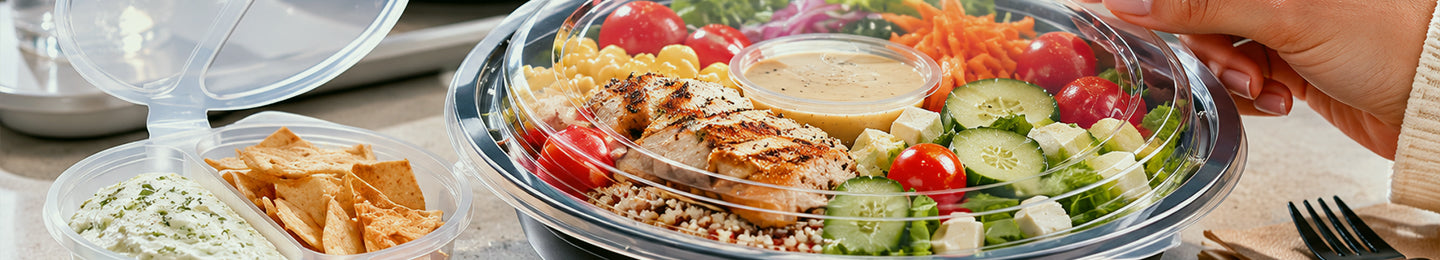 Plastic Microwaveable Take-Out Containers