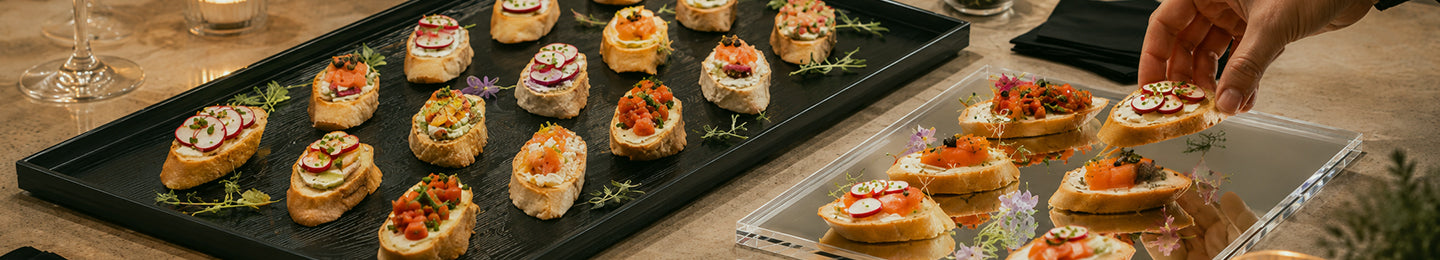 Plastic Serving and Display Platters / Trays
