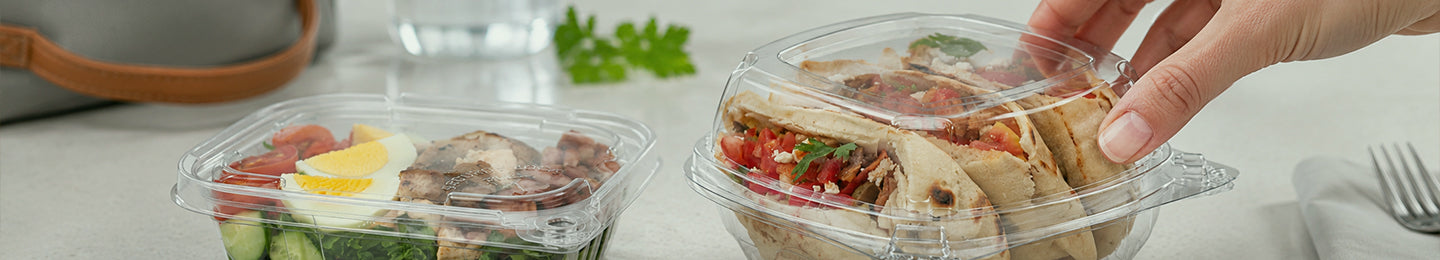 Clear Hinged Take-Out Containers