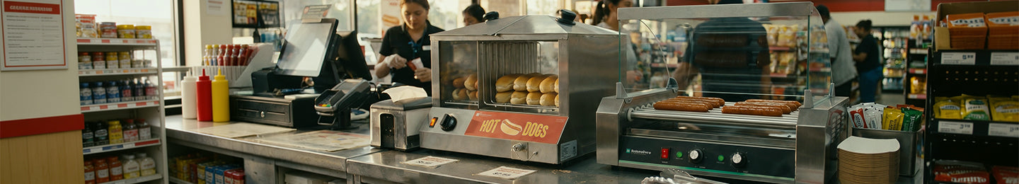 Hot Dog Roller Grill Bun Boxes and Bun Warmers