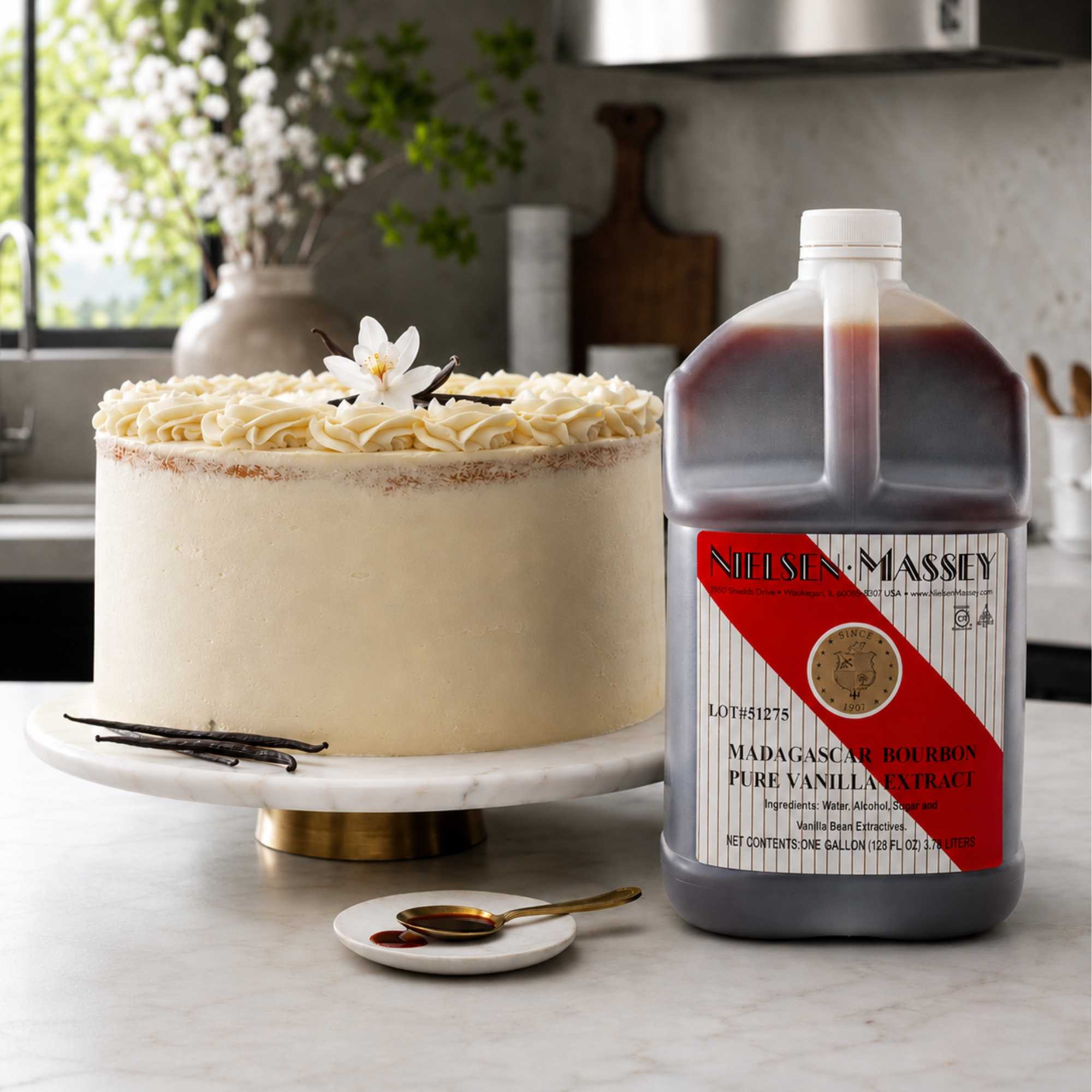 Nielsen Massey 1.0 gal Square Vanilla Extract - Bourbon - 1 count box