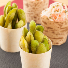 Bambuddha 200 1 oz Round Natural Shaved Pinewood Mini Cups and 200 Natural Bamboo 3.5
