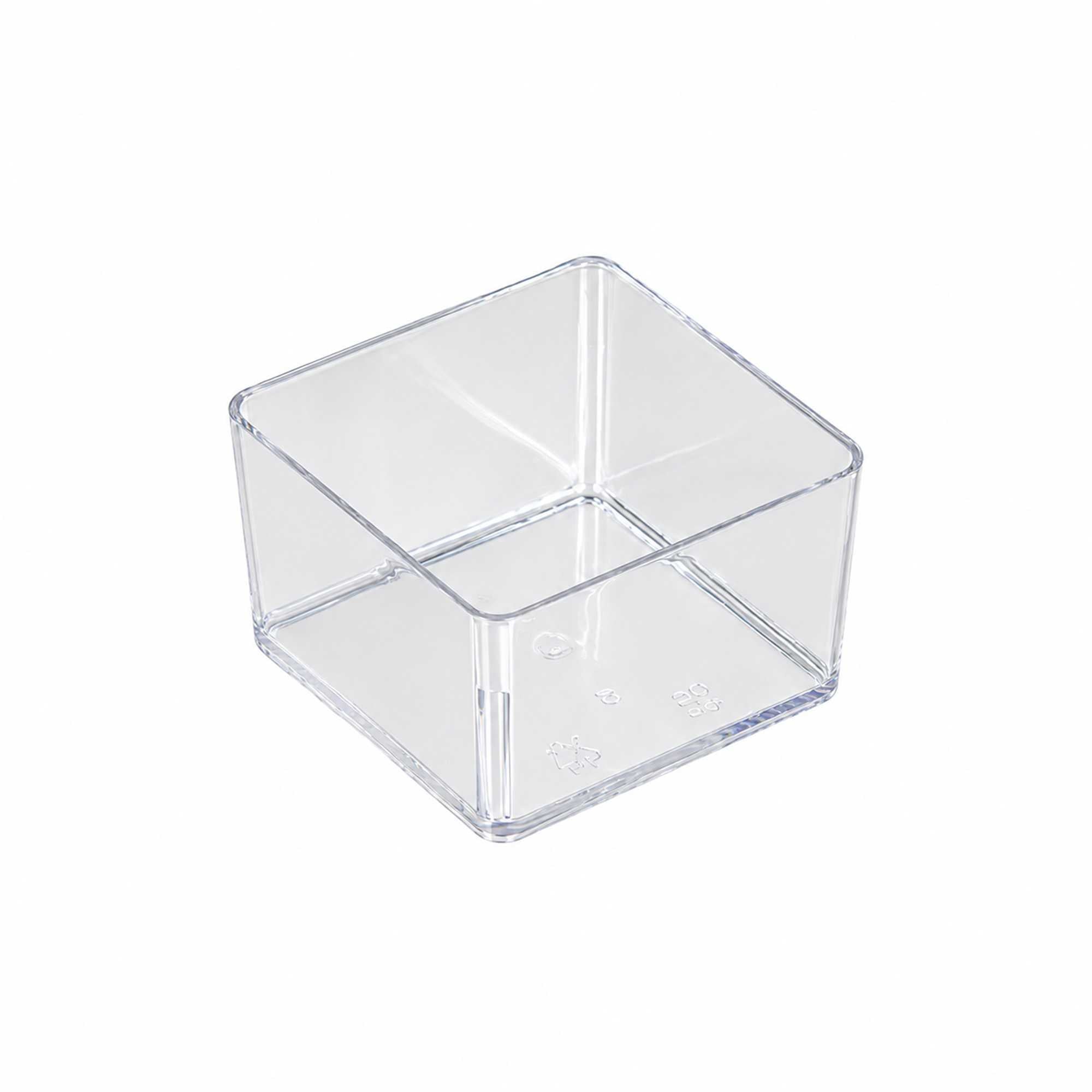 Square Mini Cup Mini Serve 100 2 oz Square Clear Plastic Short Quadrato Cups and 100 ...