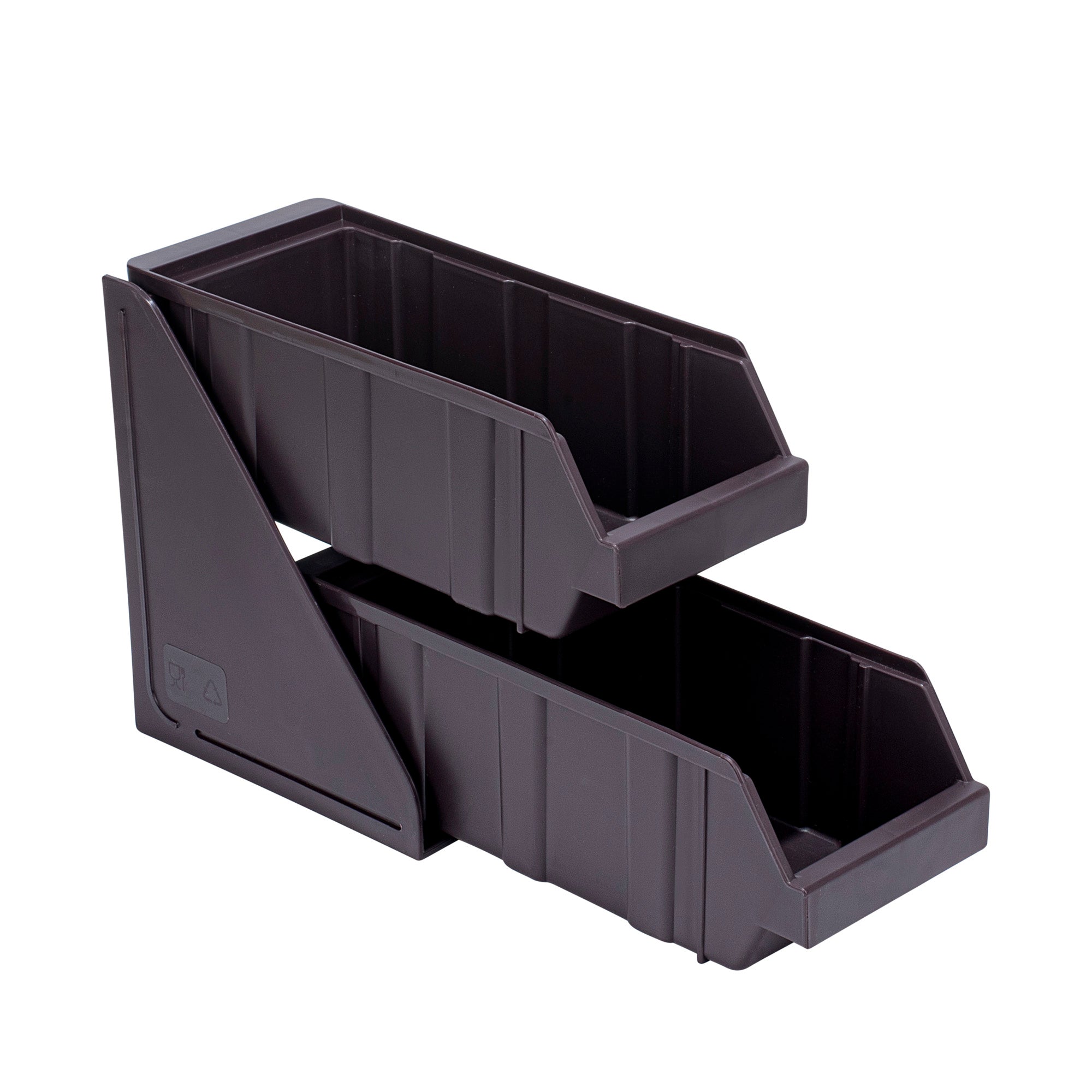 Met Lux 1 Brown 2-Tier Stand and 2 Condiment Bins