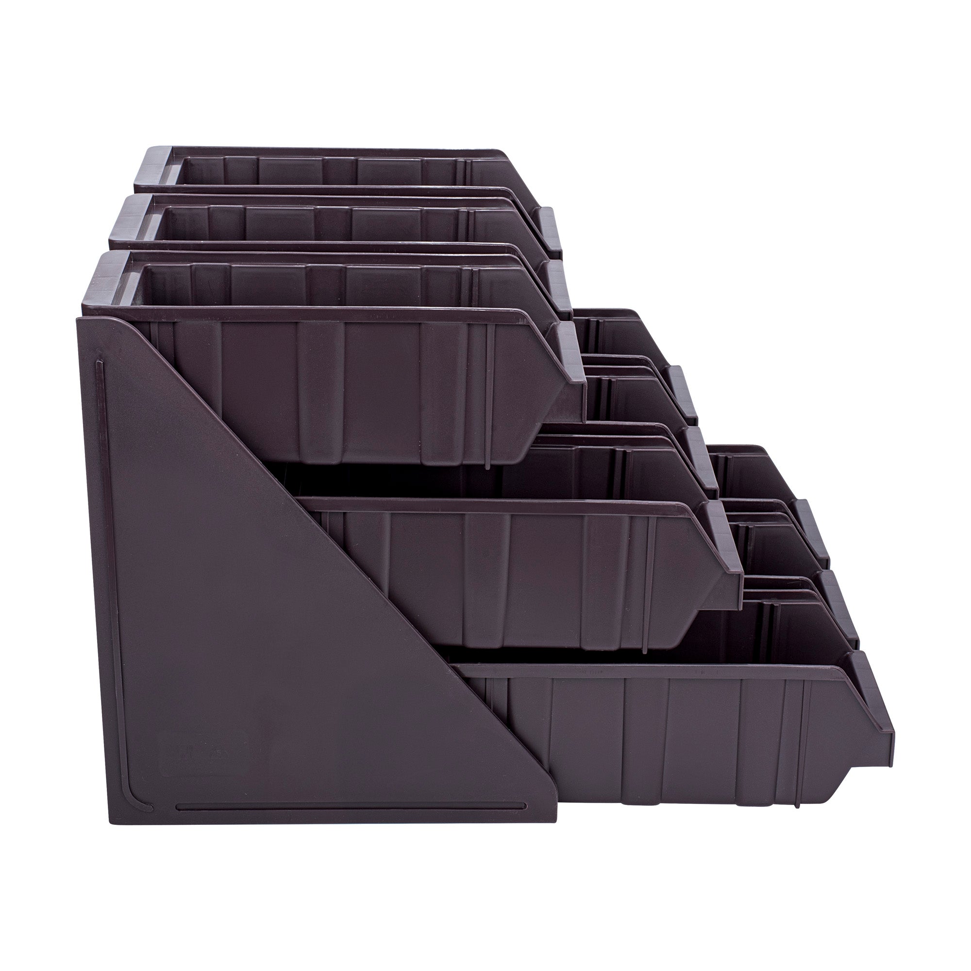 Met Lux 3 Brown 3-Tier Stands and 9 Condiment Bins and 8 Connector Clips