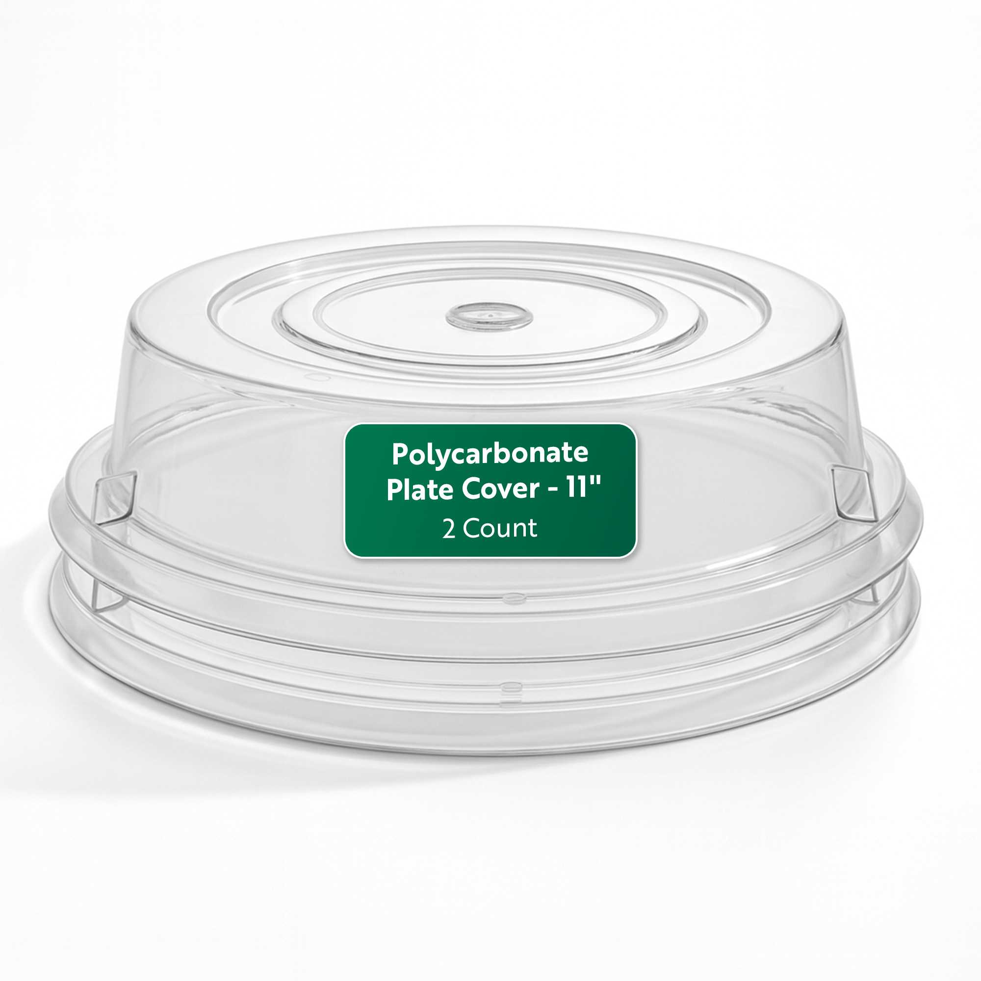 Cater Tek Clear Polycarbonate Plate Cover - 11" - 2 count box