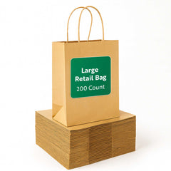 Saving Nature Kraft Paper Large Retail Bag - with Handles - 16