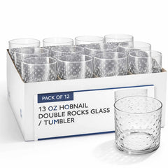 Vetri 13 oz Hobnail Double Rocks Glass / Tumbler - 3 1/2