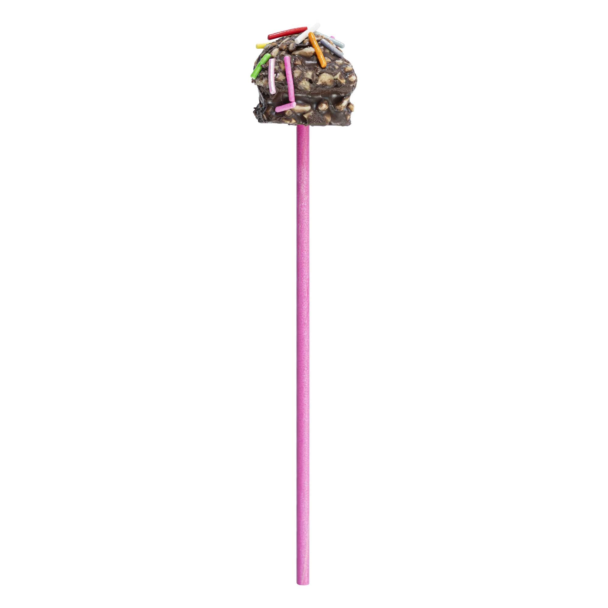 Restpresso Pink Paper Cake Pop and Lollipop Stick - Biodegradable - 6" x 5/32" - 300 count box